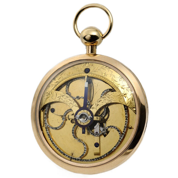French gold Pouzait type stoppable lever watch Circa 1795 French gold Pouzait type stoppable lever watch Circa 1795
