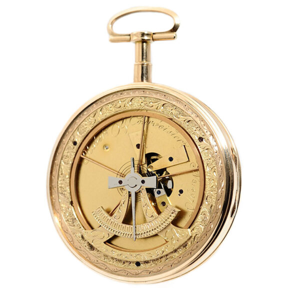 Swiss gold pocket watch with lever escapement Circa 1795 Swiss gold pocket watch with lever escapement Circa 1795