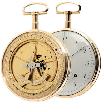 Swiss gold pocket watch with lever escapement Circa 1795 Swiss gold pocket watch with lever escapement Circa 1795