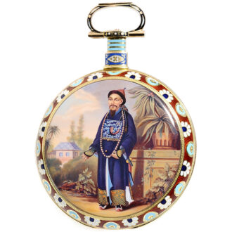 Swiss gold enamel watch for the Chinese market Circa 1835