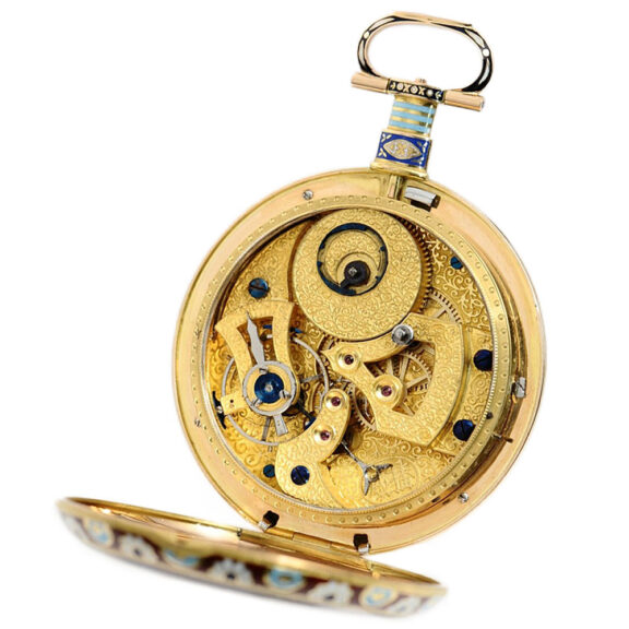 Swiss gold enamel watch for the Chinese market Circa 1835 Swiss gold enamel watch for the Chinese market Circa 1835