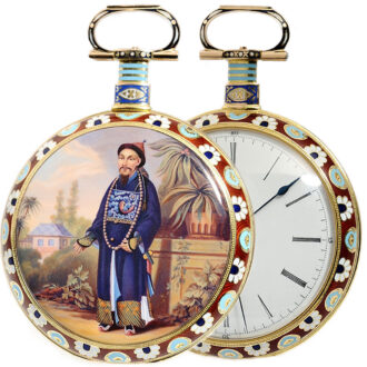 Swiss gold enamel watch for the Chinese market Circa 1835