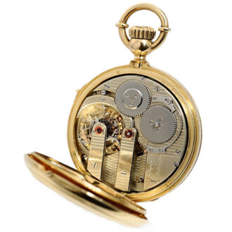 French gold pivoted detent watch with tourbillon Circa 1877