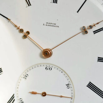 French gold pivoted detent watch with tourbillon Circa 1877