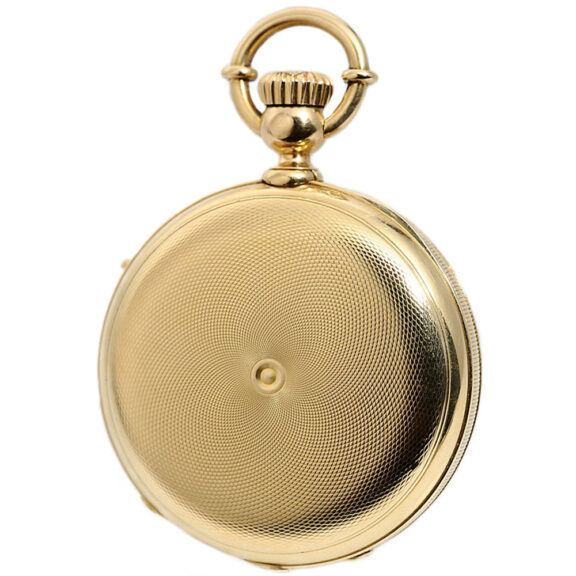 French gold pivoted detent watch with tourbillon Circa 1877 French gold pivoted detent watch with tourbillon Circa 1877