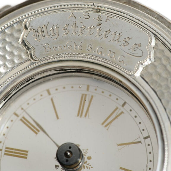 Swiss mystery watch in a silver double sided case Circa 1885 Swiss mystery watch in a silver double sided case Circa 1885