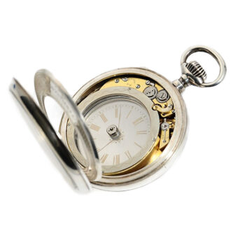 Swiss mystery watch in a silver double sided case Circa 1885