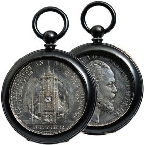 Rare German coin watch with a miniature movement Circa 1880