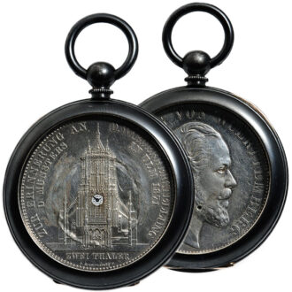 Rare German coin watch with a miniature movement Circa 1880