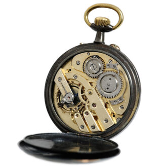 Swiss pocket watch with digital jumping 24h display Circa 1890
