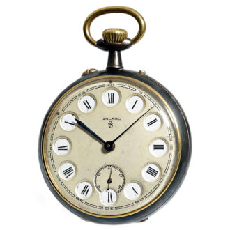 Swiss pocket watch with digital jumping 24h display Circa 1890