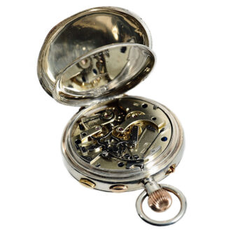 Swiss silver split seconds chronograph lever watch Circa 1890