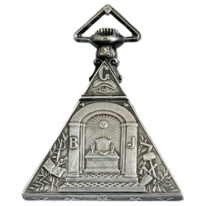 Swiss decorative silver triangular Freemason’s watch Circa 1929