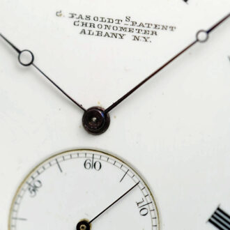 American silver precision watch with chronometer Circa 1860