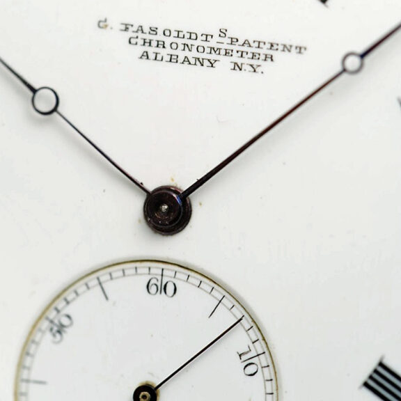 American silver precision watch with chronometer Circa 1860 American silver precision watch with chronometer Circa 1860