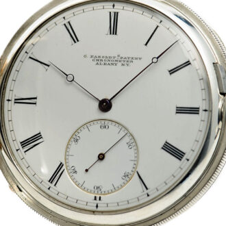 American silver precision watch with chronometer Circa 1860