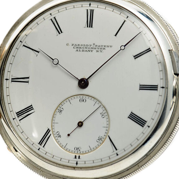 American silver precision watch with chronometer Circa 1860 American silver precision watch with chronometer Circa 1860
