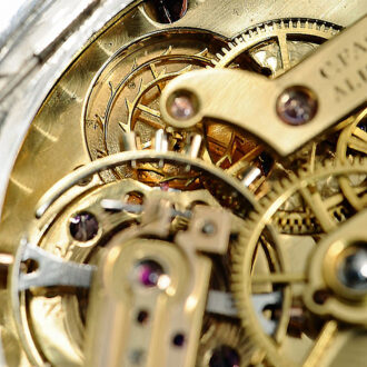 American silver precision watch with chronometer Circa 1860