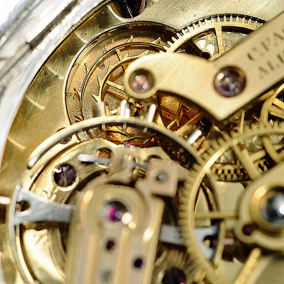 American silver precision watch with chronometer Circa 1860 American silver precision watch with chronometer Circa 1860