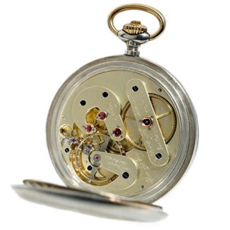 Swiss silver watch with chronometer escapement Circa 1889