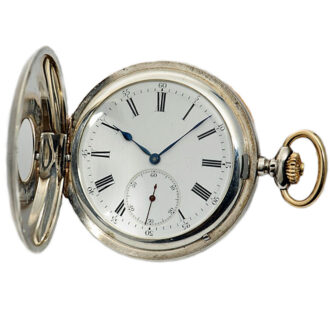 Swiss silver watch with chronometer escapement Circa 1889