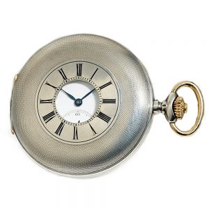 Swiss silver watch with chronometer escapement Circa 1889