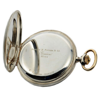Swiss silver watch with chronometer escapement Circa 1889