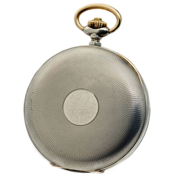 Swiss silver watch with chronometer escapement Circa 1889 Swiss silver watch with chronometer escapement Circa 1889