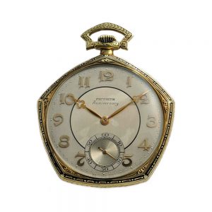 American gold precision pentagon pocket watch Circa 1924