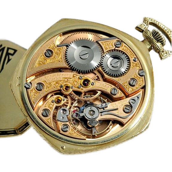 American gold precision pentagon pocket watch Circa 1924 American gold precision pentagon pocket watch Circa 1924