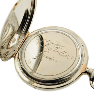 Rare Swiss silver open faced pocket watch with date Circa 1900