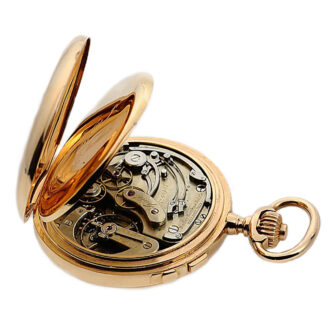 Swiss gold split seconds chronograph lever watch Circa 1880