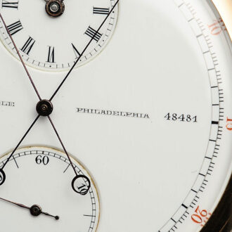 Swiss gold split seconds chronograph lever watch Circa 1880