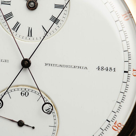 Swiss gold split seconds chronograph lever watch Circa 1880 Swiss gold split seconds chronograph lever watch Circa 1880