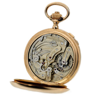 Swiss gold split seconds chronograph lever watch Circa 1880.