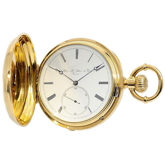Swiss precision watch with pivoted detent escapement Circa 1880