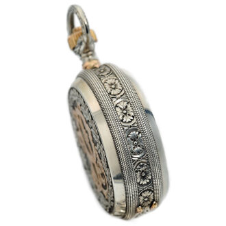 Swiss pocket watch with perpetual calendar and chain Circa 1888