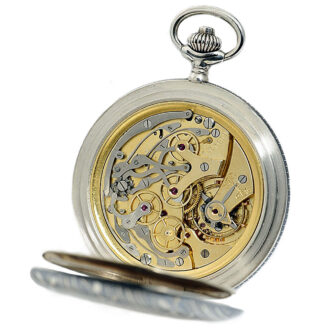 Swiss rare Niello-silver attractive chronograph Circa 1934