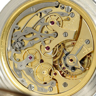 Swiss rare Niello-silver attractive chronograph Circa 1934