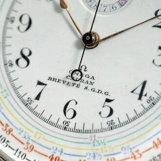 Rare Swiss Niello silver chronograph with tachy scale Circa 1910