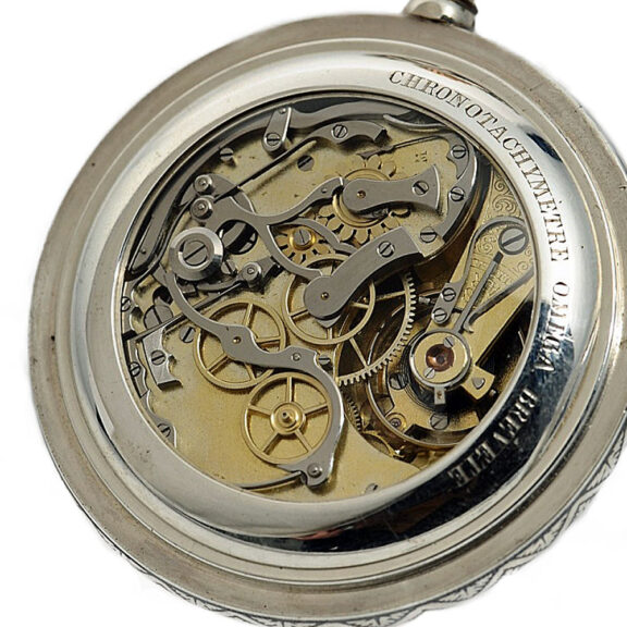 Rare Swiss Niello silver chronograph with tachy scale Circa 1910 Rare Swiss Niello silver chronograph with tachy scale Circa 1910