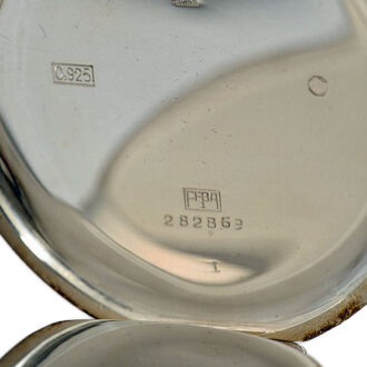 Swiss silver open faced deck watch by Vacheron Circa 1945 Swiss silver open faced deck watch by Vacheron Circa 1945