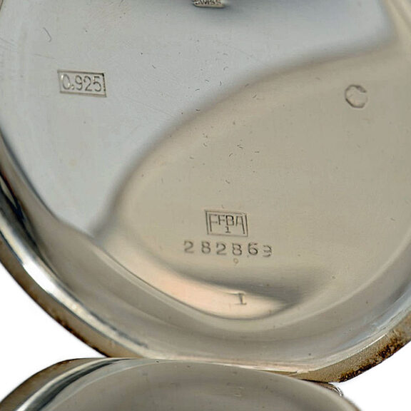 Swiss silver open faced deck watch by Vacheron Circa 1945 Swiss silver open faced deck watch by Vacheron Circa 1945