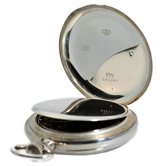 Swiss silver open faced deck watch by Vacheron Circa 1945 Swiss silver open faced deck watch by Vacheron Circa 1945