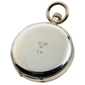 Swiss silver deck chronometer with power reserve Circa 1939