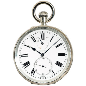 Swiss silver deck chronometer with power reserve Circa 1939