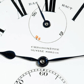 Swiss silver deck chronometer with power reserve Circa 1939