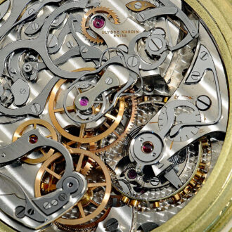 Swiss chronometer with split-seconds chronograph Circa 1956