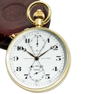 Swiss chronometer with split-seconds chronograph Circa 1956