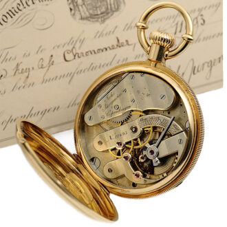 Danish gold watch with patented Jürgensen bow setting circa 1869